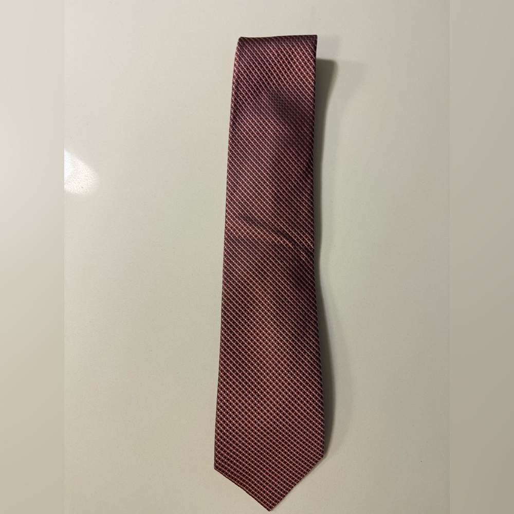 Geoffrey Beene Maroon Patterned Tie